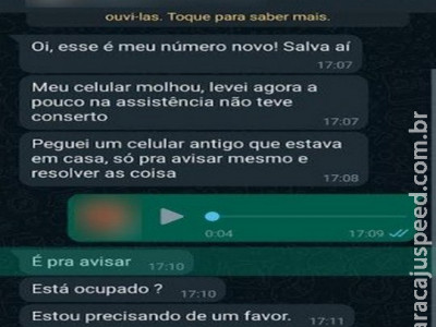 ALERTA: Onda de golpes de estelionato via aplicativo WhatsApp é crescente em Maracaju