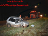 Maracaju: Corpo de Bombeiros atendem acidente de colisão frontal entre dois veículos Fiat Uno na rodovia MS-460