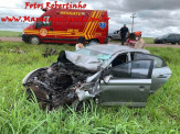 Maracaju: Veículo HB 20 colidi contra traseira de carreta na Rodovia MS-157. Veículo ficou totalmente destruído