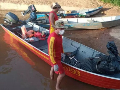 Bombeiros localizam corpo de pescador que caiu no Rio Taquari