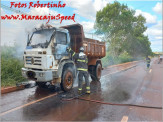 Maracaju: Bombeiros atendem ocorrência de incêndio em caminhão na BR-267 Maracaju: Bombeiros atendem ocorrência de incêndio em caminhão na BR-267