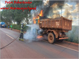 Maracaju: Bombeiros atendem ocorrência de incêndio em caminhão na BR-267 Maracaju: Bombeiros atendem ocorrência de incêndio em caminhão na BR-267
