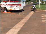 Maracaju: Corpo de Bombeiros e Polícia Militar atendem ocorrência de colisão entre veículo e motocicleta na Av. Perimetral Norte
