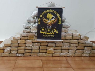 Morador da Bahia é flagrado pelo DOF em Caarapó com mais de 100 kg de drogas