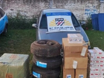 Cigarros e pneus do Paraguai são apreendidos pela polícia 