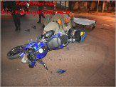 Maracaju: Bombeiros e Polícia Militar atendem acidente de colisão entre caminhonete e motocicleta na região central