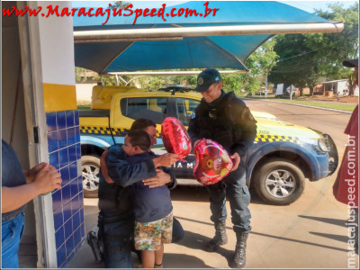 Maracaju: Menino agradeceu policiais militares por terem salvo sua vida