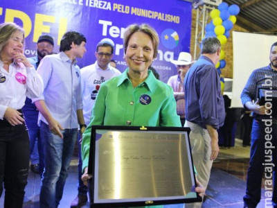 Tereza Cristina recebe Diploma de Mérito Legislativo em Três Lagoas