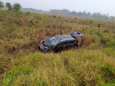 Após acidente, homem pede ajuda para família às margens de rodovia Após acidente, homem pede ajuda para família às margens de rodovia