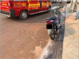 Maracaju: Corpo de Bombeiros e Polícia Militar atendem ocorrência de colisão entre veículo e motocicleta no Conj. Alto Maracaju