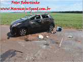 Maracaju: Condutora perde controle de veículo HB20, sai da pista de rolamento e capota veículo