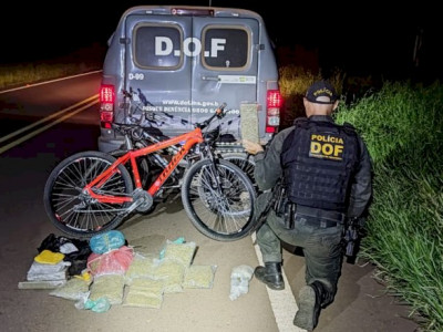 DOF apreende maconha, skunk e haxixe transportados em bicicletas DOF apreende maconha, skunk e haxixe transportados em bicicletas