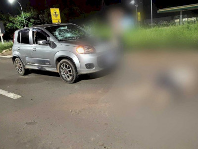 Idosa é arremessada após atropelamento e socorrida em estado grave Idosa é arremessada após atropelamento e socorrida em estado grave