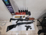 Maracaju: Polícia Militar apreende armamento de grosso calibre, munições e três indivíduos após invadirem área de propriedade rural