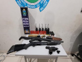 Maracaju: Polícia Militar apreende armamento de grosso calibre, munições e três indivíduos após invadirem área de propriedade rural