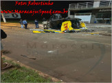 Maracaju: Caminhonete destrói fachadas de comércio na Av. Marechal Deodoro, condutor e passageiros saíram quase que ilesos do acidente