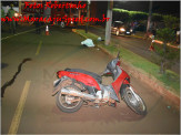 Maracaju: Adolescente de apenas 16 anos de idade falece, após colidir com motocicleta Biz em poste da rede de iluminação