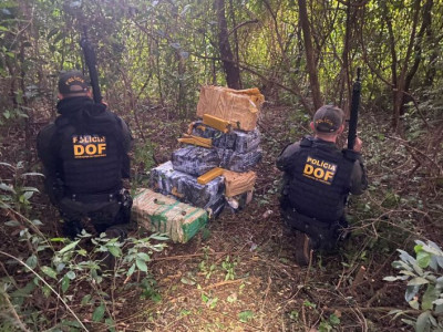 Polícia persegue rastros e localiza maconha em estrada vicinal de Aral Moreira Polícia persegue rastros e localiza maconha em estrada vicinal de Aral Moreira