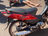 Maracaju: Motociclista desatento colidi em traseira de veículo na Av. Marechal Deodoro