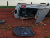 Maracaju: Corpo de Bombeiros atende acidente de capotamento na BR-267 com uma vítima