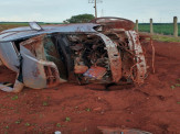 Maracaju: Corpo de Bombeiros atende acidente de capotamento na BR-267 com uma vítima
