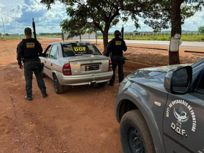 Homem com tornozeleira eletrônica é preso com carro furtado na MS-164 Homem com tornozeleira eletrônica é preso com carro furtado na MS-164