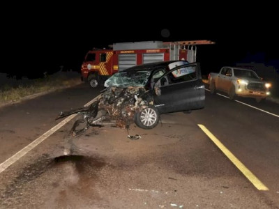 Motorista de carro fúnebre morre em colisão com caminhonete na BR-060 Motorista de carro fúnebre morre em colisão com caminhonete na BR-060