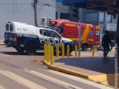 Maracaju: Ciclista tem fratura exposta em sua perna esquerda, após ser atropelado por motociclista que não possui CNH