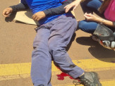 Maracaju: Ciclista tem fratura exposta em sua perna esquerda, após ser atropelado por motociclista que não possui CNH