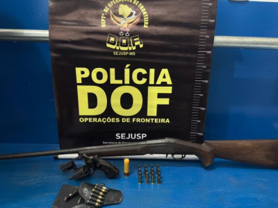 Homens são presos pelo DOF com armas de fogo e munições ilegais