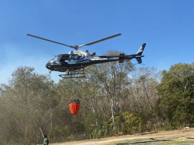 Helicópteros da CGPA auxiliam em áreas afetadas pelos incêndios no Pantanal Helicópteros da CGPA auxiliam em áreas afetadas pelos incêndios no Pantanal