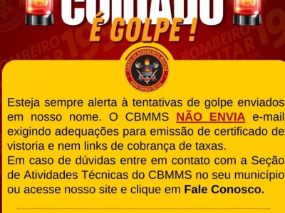 Bombeiros fazem alerta sobre tentativa de golpe usando nome da instituição Bombeiros fazem alerta sobre tentativa de golpe usando nome da instituição