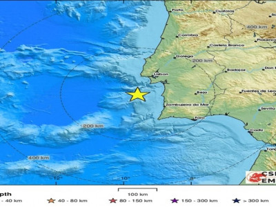 Terremoto atinge área costeira de Portugal e assusta a população Terremoto atinge área costeira de Portugal e assusta a população