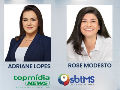 Confronto direto entre candidatas será destaque no debate TOPMÍDIANEWS-SBT/MS Confronto direto entre candidatas será destaque no debate TOPMÍDIANEWS-SBT/MS