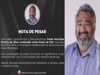 Vereador que não conseguiu reeleição morre três dias após eleições em MS Vereador que não conseguiu reeleição morre três dias após eleições em MS
