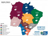Frente fria ameniza temperaturas e favorece chuvas nesta quinta-feira em MS Frente fria ameniza temperaturas e favorece chuvas nesta quinta-feira em MS