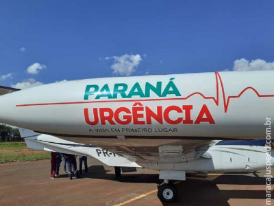 Avião do governo do Paraná realiza resgate Médico urgente em Nova Andradina Avião do governo do Paraná realiza resgate Médico urgente em Nova Andradina