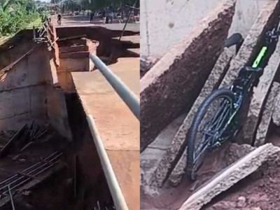 Pintor é engolido por desmoronamento no Lago do Amor, em Campo Grande Pintor é engolido por desmoronamento no Lago do Amor, em Campo Grande