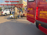 Maracaju: Motociclista fica ferida após colisão com carro na Vila Margarida Maracaju: Motociclista fica ferida após colisão com carro na Vila Margarida