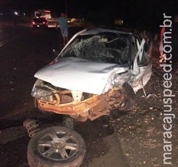Após acidente, condutor sem CNH foge e deixa esposa ferida em rodovia de MS
