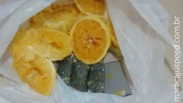 Mulher é detida ao entrar em presídio com carregadores e bateria de celular escondidos em laranja Mulher é detida ao entrar em presídio com carregadores e bateria de celular escondidos em laranja