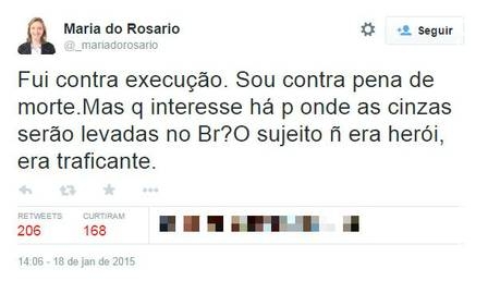 Declaração de ex ministra causa polêmica: "Sujeito não era herói, era traficante"