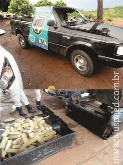 PRE apreende 141 tabletes de maconha em Ford Ranger