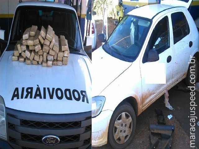 PRE encontra em laterais de carro 41 tabletes de maconha