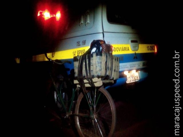 PRE encontra bicicleta abandonada com 48 kg de maconha