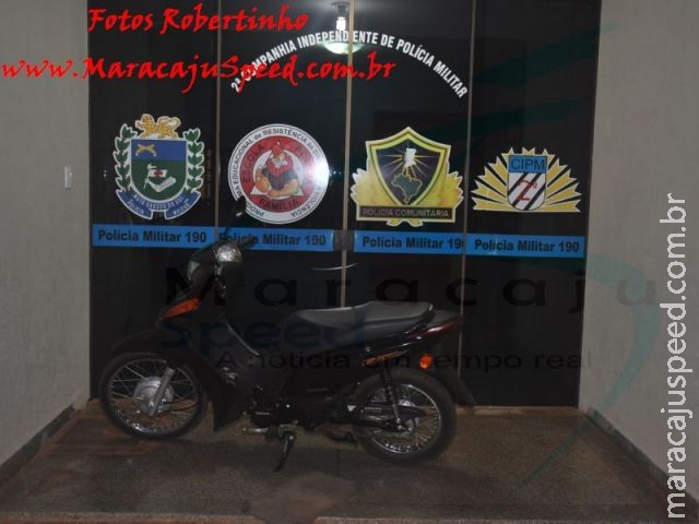 Motocicleta Biz foi furtada em estacionamento no Centro de Maracaju durante realização de Show