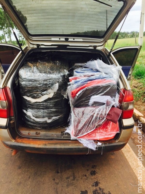 DOF apreende roupas em veículo em rodovia que liga a cidade de Maracaju DOF apreende roupas em veículo em rodovia que liga a cidade de Maracaju