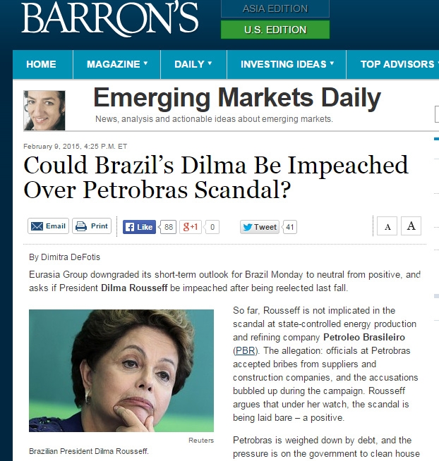 Debate sobre impeachment afeta imagem de estabilidade do Brasil