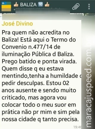 Prefeito admite no WhatsApp estar há dois anos ausente de cidade Prefeito admite no WhatsApp estar há dois anos ausente de cidade