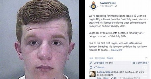 Desafiou no Facebook da polícia: "Prenda-me se puder". E foi preso